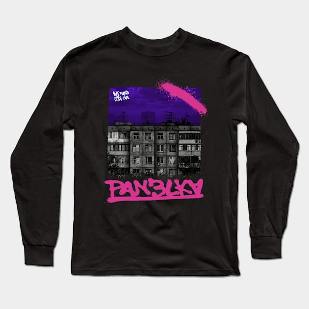 POST-SOVIET PANELKA // Typical russian panel houses Long Sleeve T-Shirt by MSGCNS